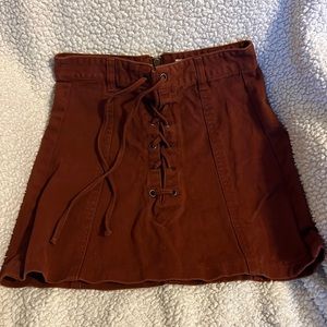 Forever 21 Burgundy Short Skirt size 24 100% cotton